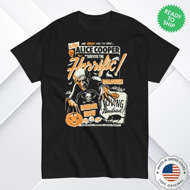 Alice Cooper Merch Store Horrific Halloween Horror Show Shirt