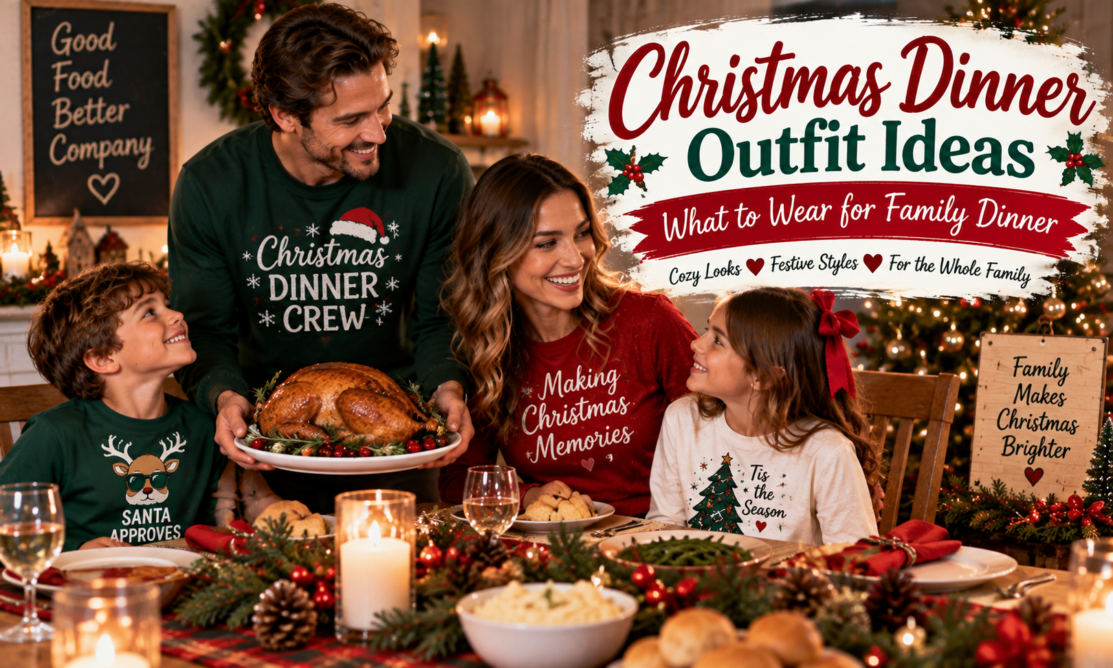 Christmas Dinner Outfit Ideas: What to Wear for Family Dinner 1 Christmas dinner outfit ideas featuring festive and comfortable looks for a family Christmas dinner