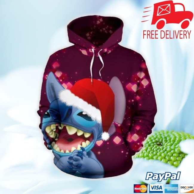 Beautiful Stitch Christmas 3D Hoodie Matching Family Designs On Sale