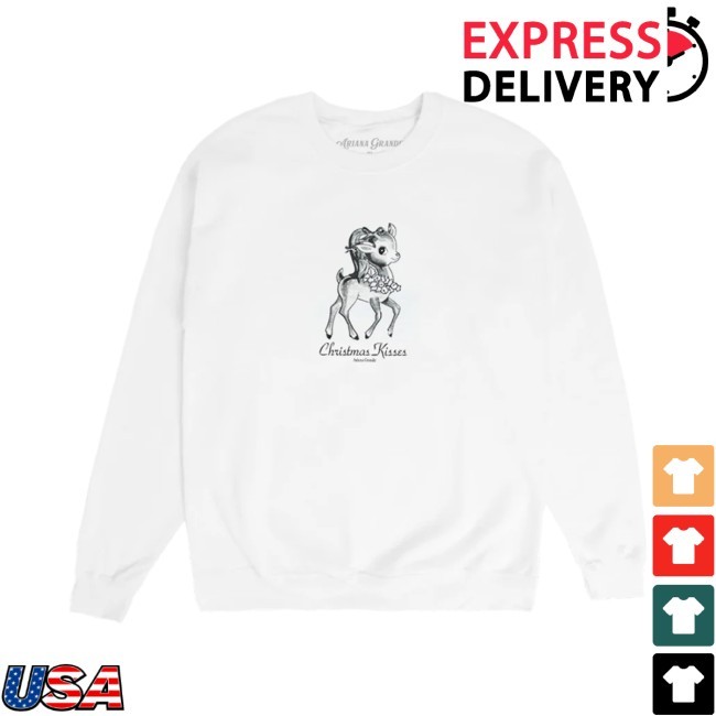 Ariana Grande Merch Store Christmas Kisses Reindeer Sweatshirt