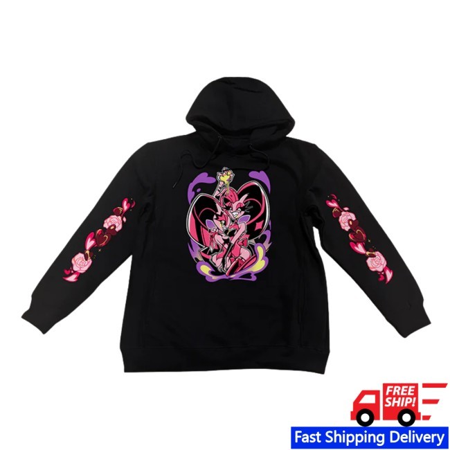 Hazbin Hotel Valentines Merch Glitz And Glam Valentines 2025 Hoodie Sharkrobot