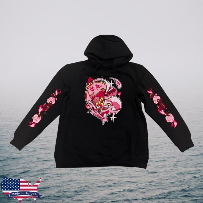 Hazbin Hotel Valentines Merch Ozzie And Fizz Valentines 2025 Hoodie Sharkrobot