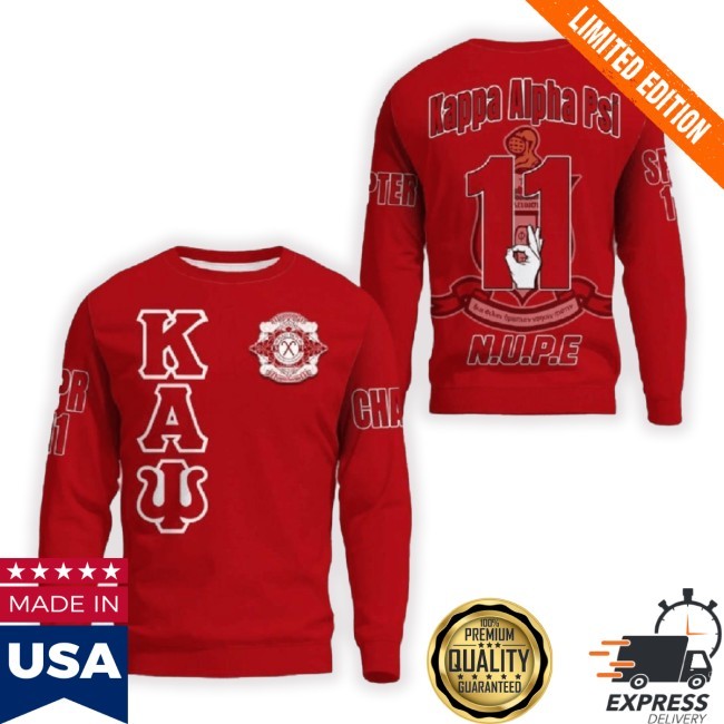Beta Psi Chapter Red 3D Sweater Community Personalized Logo For Men And Women Gift Christmas