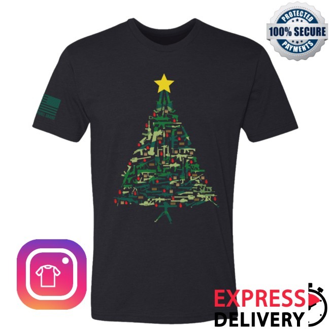 Based Apparel Merch Guns And Grenades Christmas Tree Shirt